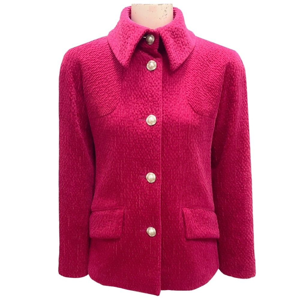 CHANEL FUCHSIA 2022 CHENILLE CORDUROY JACKET